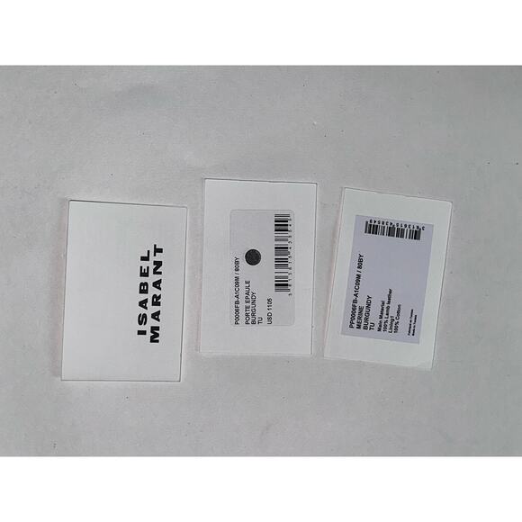 Isabel Marant Merine Leather Crossbody Bag ~ Burgundy - Picture 8 of 8